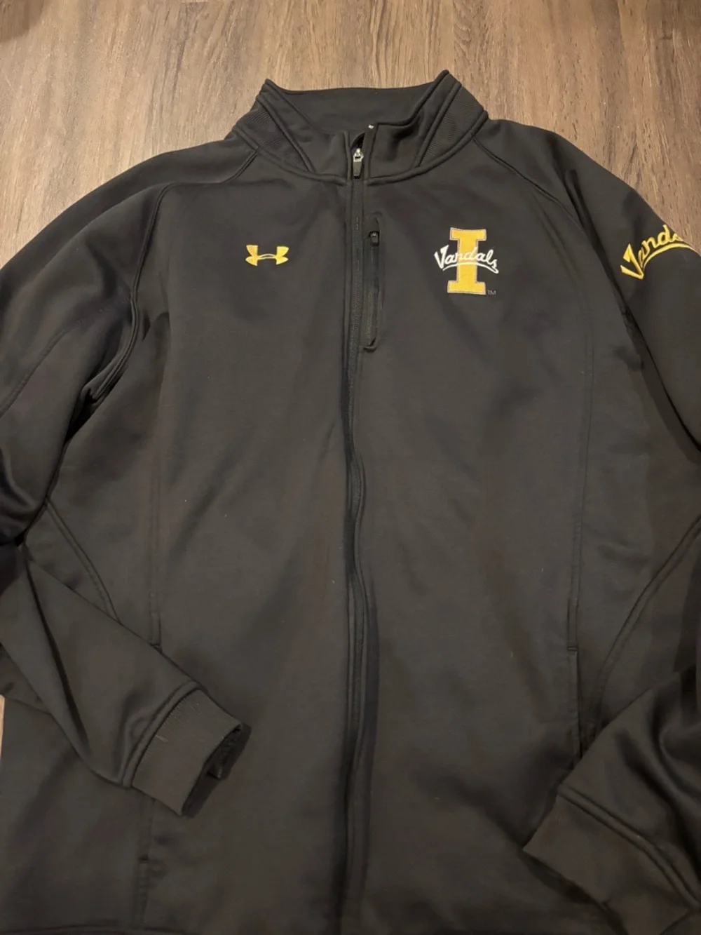 Under Armour Black & Gold Vandals Full-Zip Performance Jacket